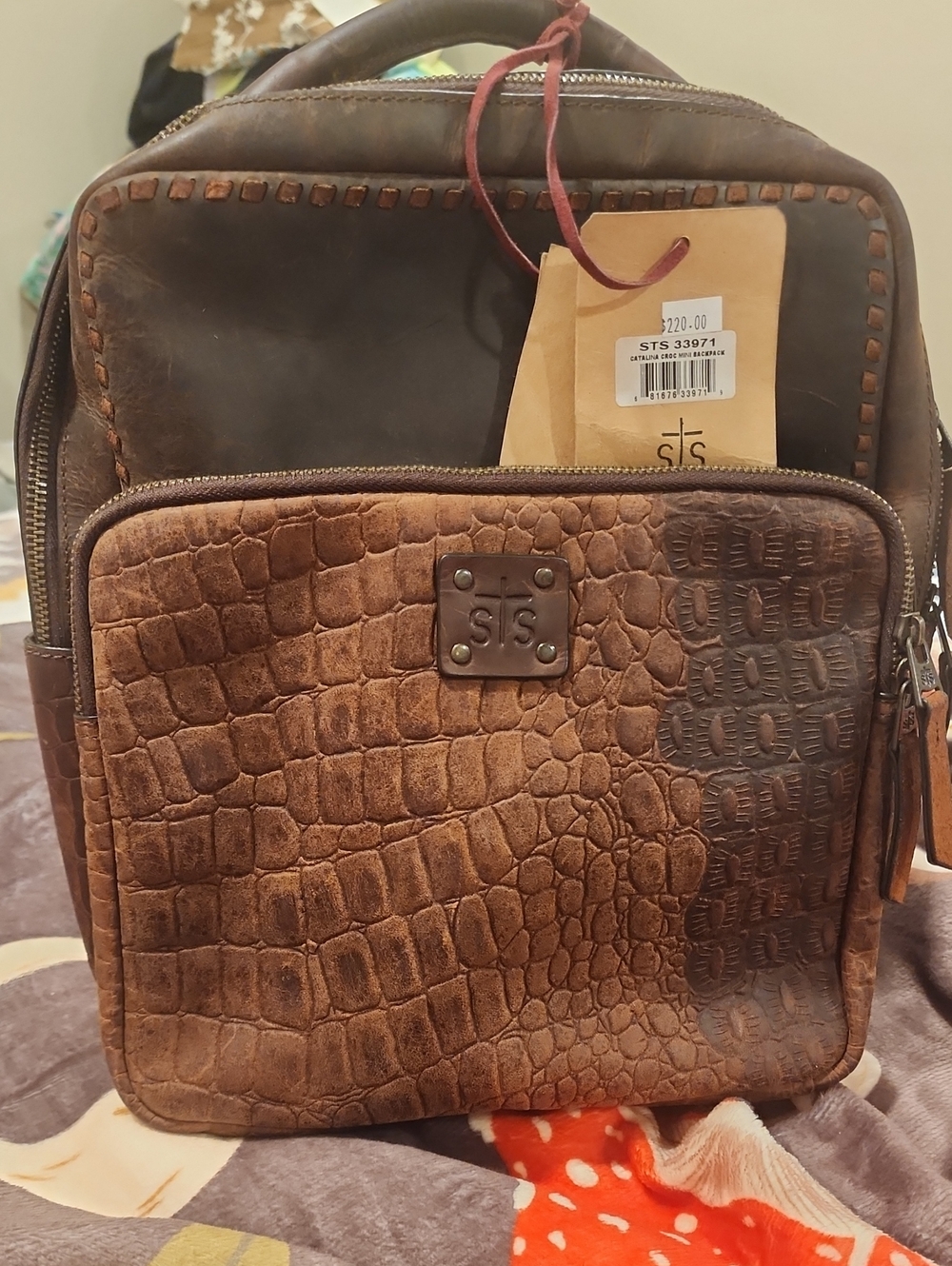 Sts Ranchwear Catalina Croc Mini Backpack - Brand New - HIGH QUALITY leather